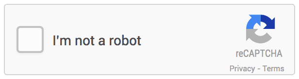 Google reCAPTCHA widget showing I'm not a robot checkbox